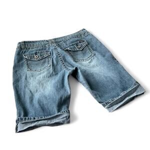 2000s Angels Blue Mid Rise Denim Capri Shorts – Size 12